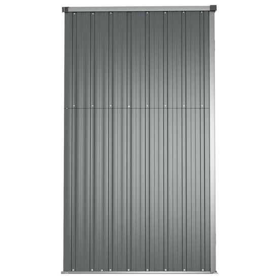 NNEVL Garden Tool Shed Grey 161x89x161 cm Galvanised Steel-4