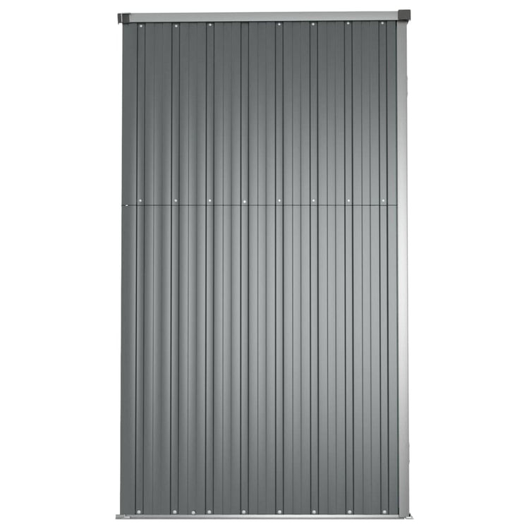 NNEVL Garden Tool Shed Grey 161x89x161 cm Galvanised Steel-4