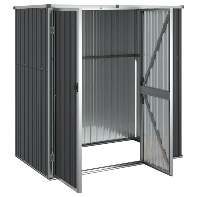 NNEVL Garden Tool Shed Anthracite 161x89x161 cm Galvanised Steel-3