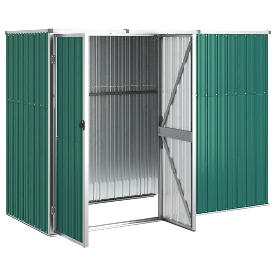 NNEVL Garden Tool Shed Green 225x89x161 cm Galvanised Steel-2