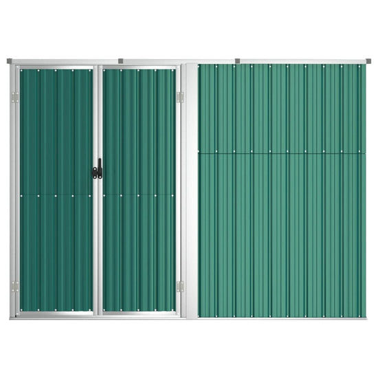 NNEVL Garden Tool Shed Green 225x89x161 cm Galvanised Steel-3