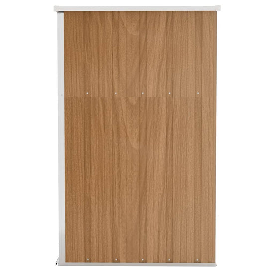 NNEVL Wall-mounted Garden Shed Brown 118x100x178 cm Galvanised Steel-3