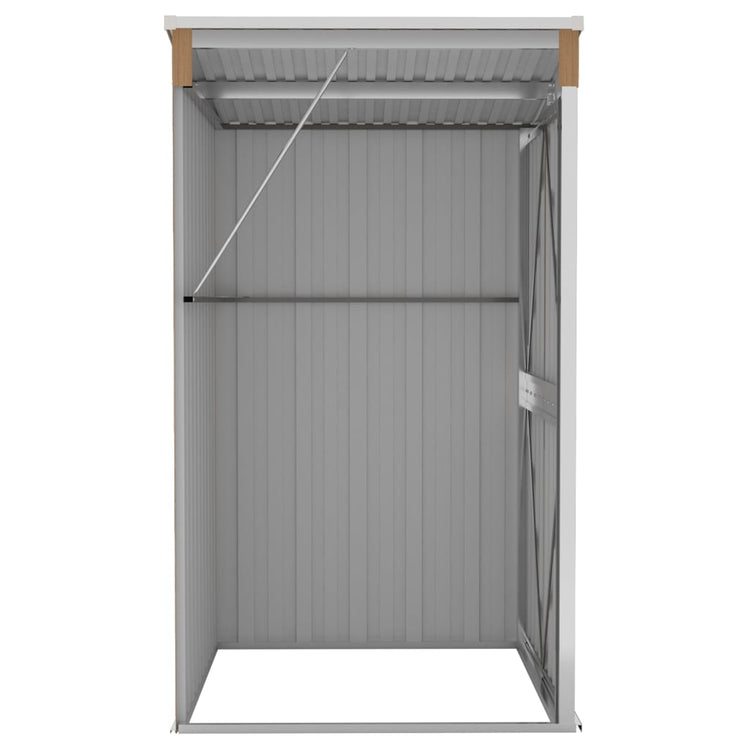 NNEVL Wall-mounted Garden Shed Brown 118x100x178 cm Galvanised Steel-4