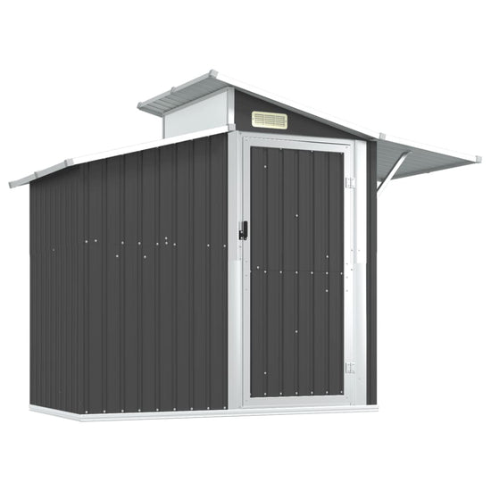 NNEVL Garden Shed Anthracite 270x130x208.5 cm Galvanised Steel-1