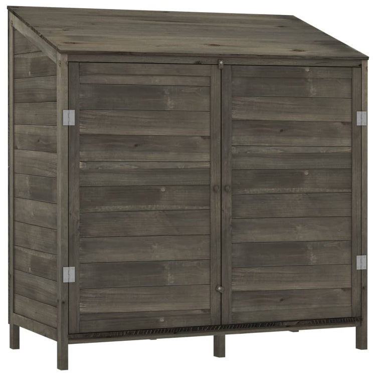 NNEVL Garden Shed Anthracite 102x52x112 cm Solid Wood Fir-1