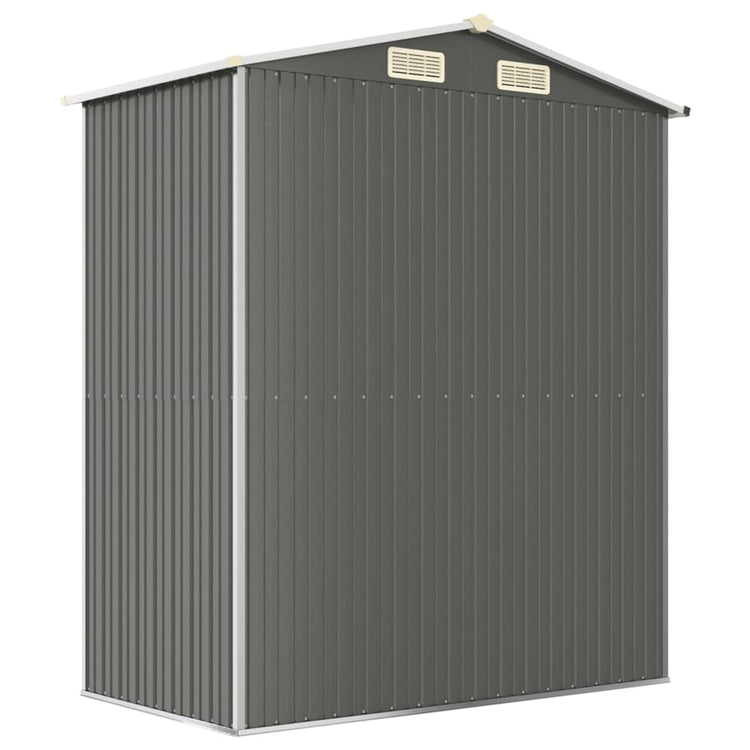 NNEVL Garden Shed Light Grey 192x108x223 cm Galvanised Steel-4