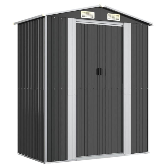 NNEVL Garden Shed Anthracite 192x108x223 cm Galvanised Steel-1