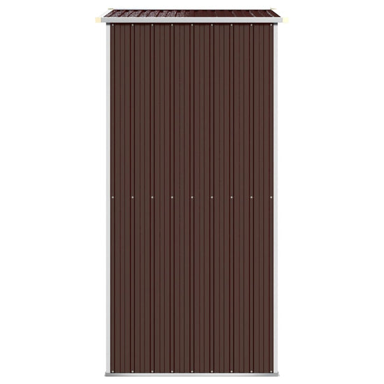 NNEVL Garden Shed Dark Brown 192x108x223 cm Galvanised Steel-3