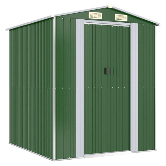 NNEVL Garden Shed Green 192x191x223 cm Galvanised Steel-1