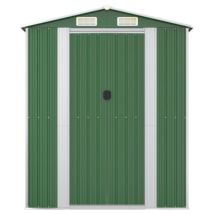 NNEVL Garden Shed Green 192x274x223 cm Galvanised Steel-3