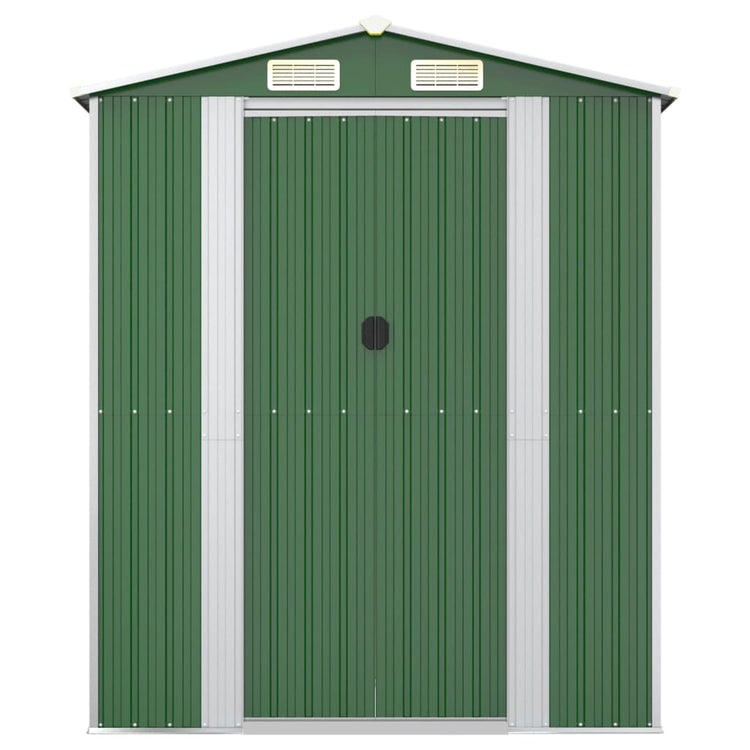 NNEVL Garden Shed Green 192x523x223 cm Galvanised Steel-3