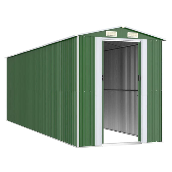NNEVL Garden Shed Green 192x606x223 cm Galvanised Steel-2