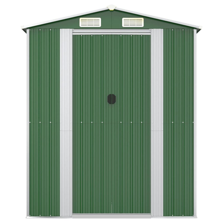 NNEVL Garden Shed Green 192x772x223 cm Galvanised Steel-3