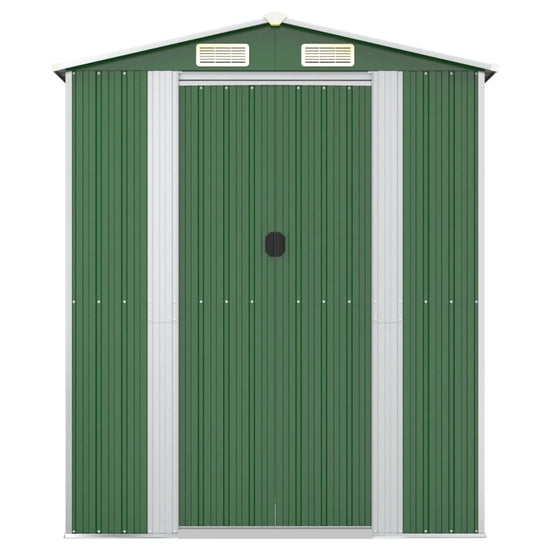 NNEVL Garden Shed Green 192x855x223 cm Galvanised Steel-3