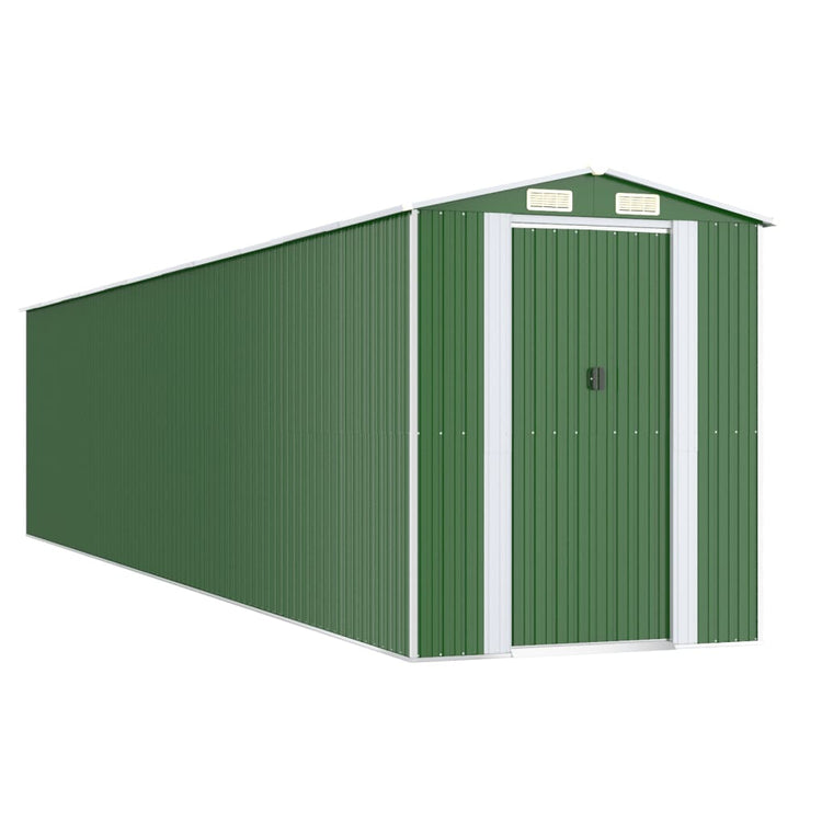 NNEVL Garden Shed Green 192x938x223 cm Galvanised Steel-1