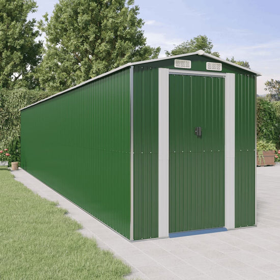 NNEVL Garden Shed Green 192x1021x223 cm Galvanised Steel-0
