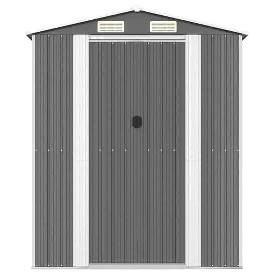 NNEVL Garden Shed Light Grey 192x191x223 cm Galvanised Steel-2