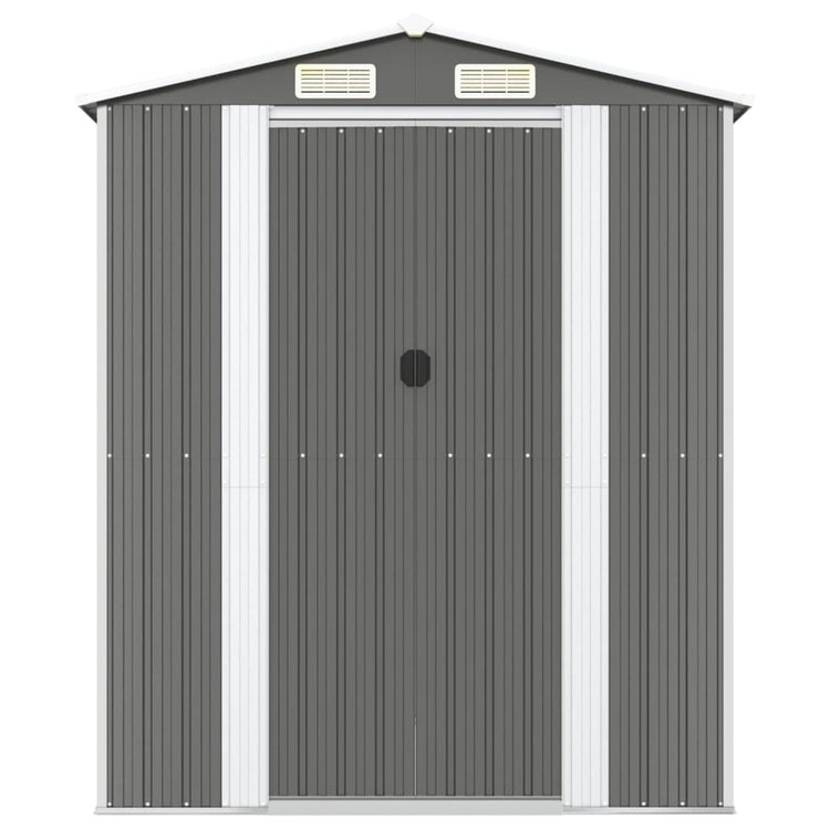 NNEVL Garden Shed Light Grey 192x191x223 cm Galvanised Steel-2