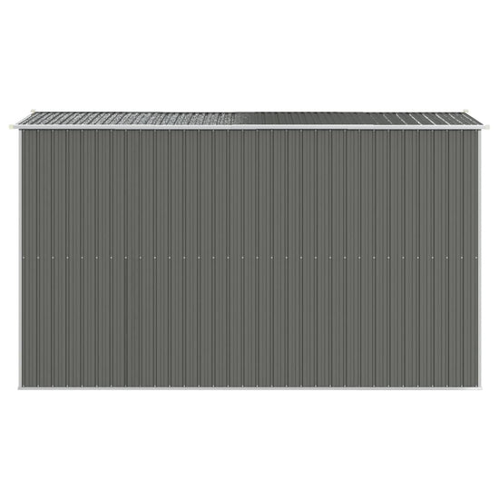 NNEVL Garden Shed Light Grey 192x357x223 cm Galvanised Steel-4