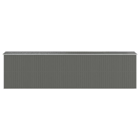NNEVL Garden Shed Light Grey 192x772x223 cm Galvanised Steel-4