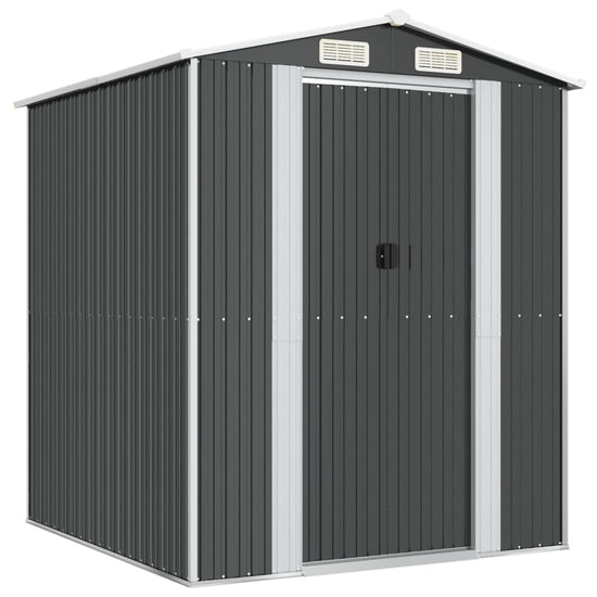 NNEVL Garden Shed Anthracite 192x191x223 cm Galvanised Steel-1