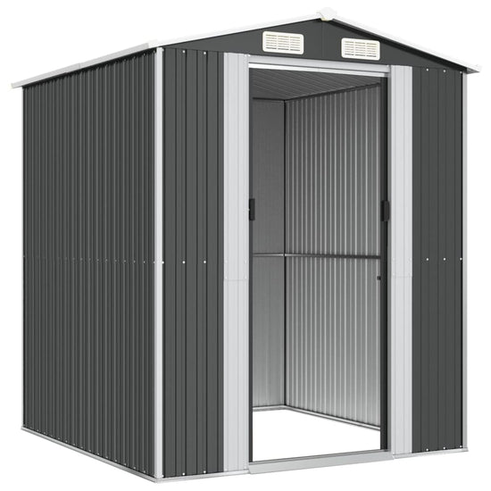 NNEVL Garden Shed Anthracite 192x191x223 cm Galvanised Steel-3