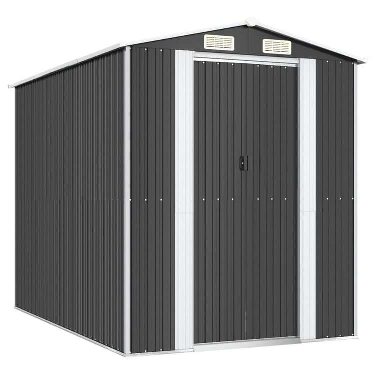 NNEVL Garden Shed Anthracite 192x274x223 cm Galvanised Steel-1