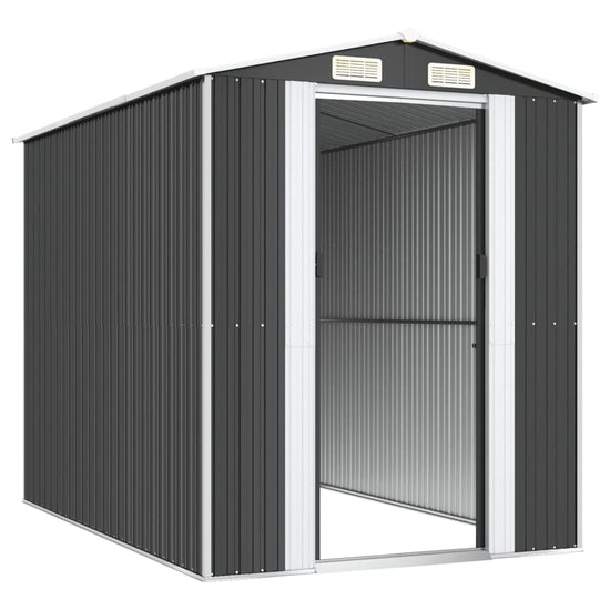 NNEVL Garden Shed Anthracite 192x274x223 cm Galvanised Steel-3