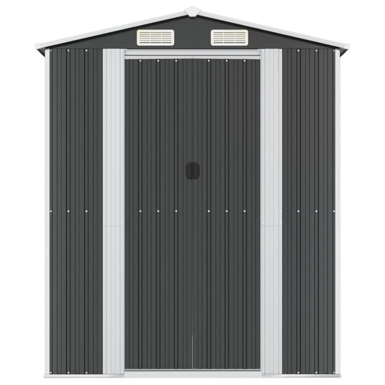 NNEVL Garden Shed Anthracite 192x357x223 cm Galvanised Steel-2