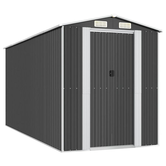 NNEVL Garden Shed Anthracite 192x440x223 cm Galvanised Steel-1