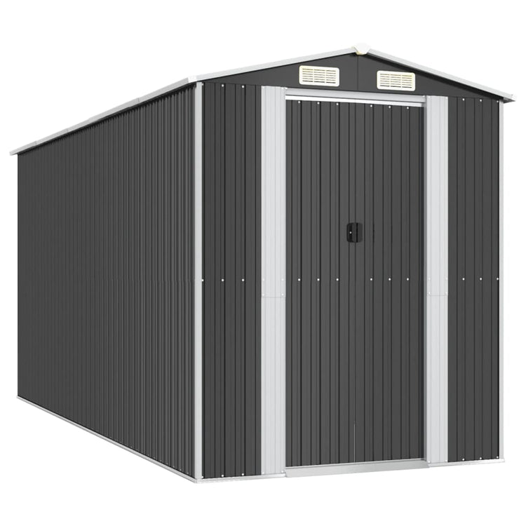 NNEVL Garden Shed Anthracite 192x440x223 cm Galvanised Steel-1