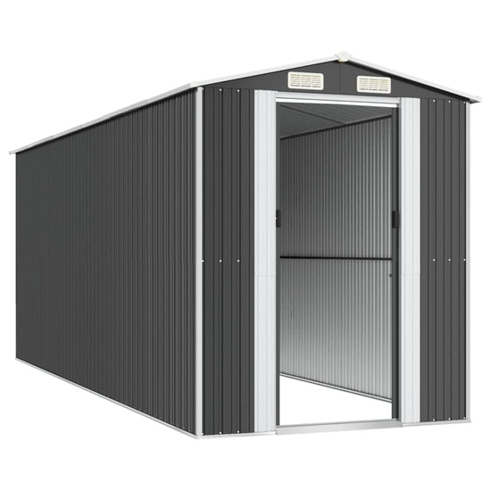 NNEVL Garden Shed Anthracite 192x523x223 cm Galvanised Steel-3