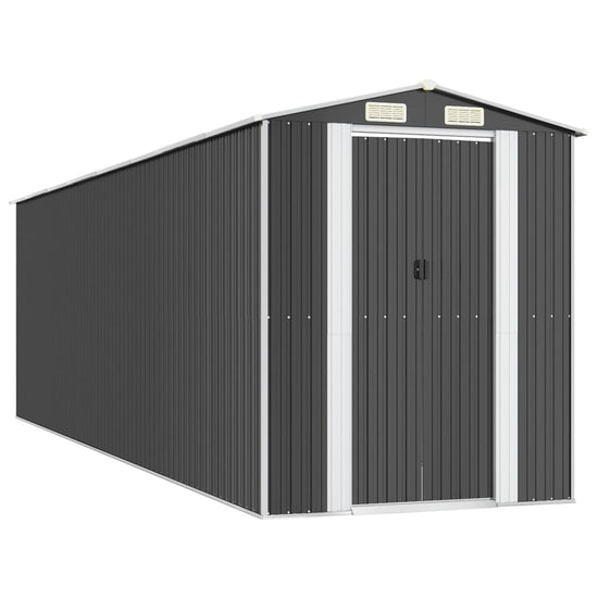 NNEVL Garden Shed Anthracite 192x689x223 cm Galvanised Steel-1