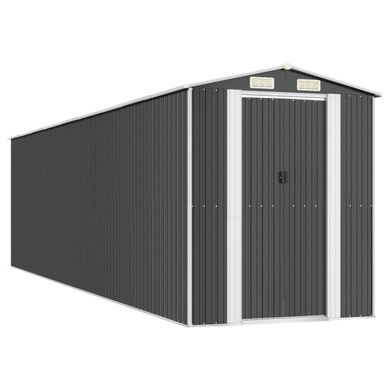 NNEVL Garden Shed Anthracite 192x772x223 cm Galvanised Steel-1