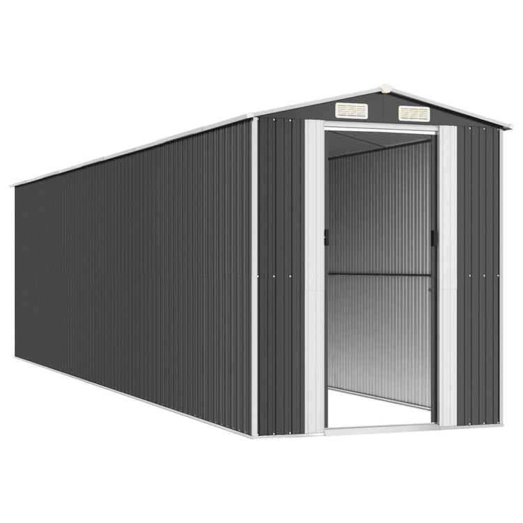 NNEVL Garden Shed Anthracite 192x772x223 cm Galvanised Steel-3