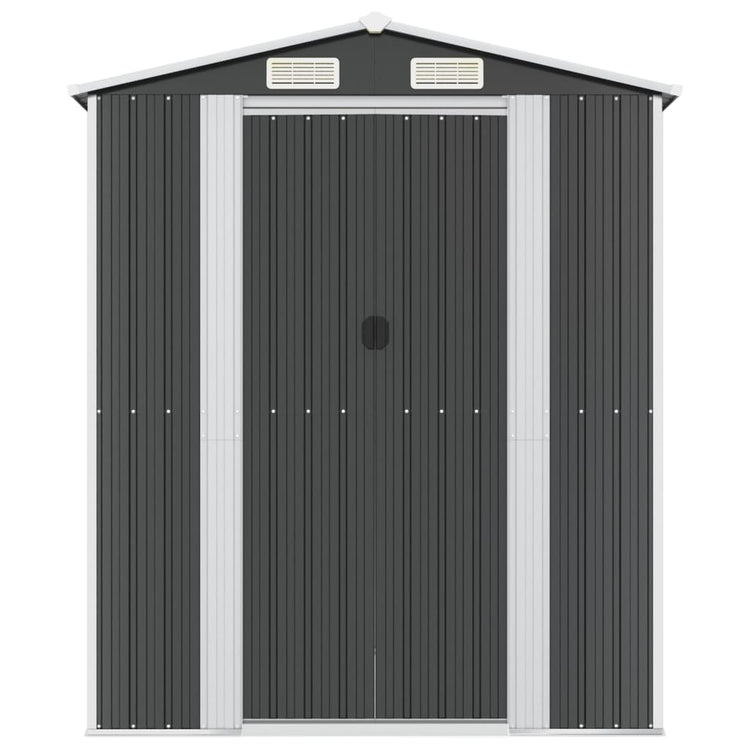 NNEVL Garden Shed Anthracite 192x855x223 cm Galvanised Steel-2