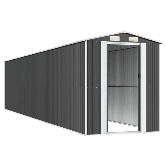 NNEVL Garden Shed Anthracite 192x938x223 cm Galvanised Steel-3