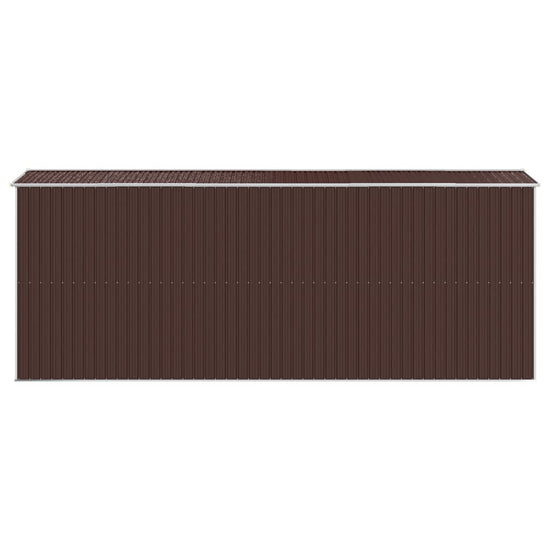 NNEVL Garden Shed Dark Brown 192x523x223 cm Galvanised Steel-4