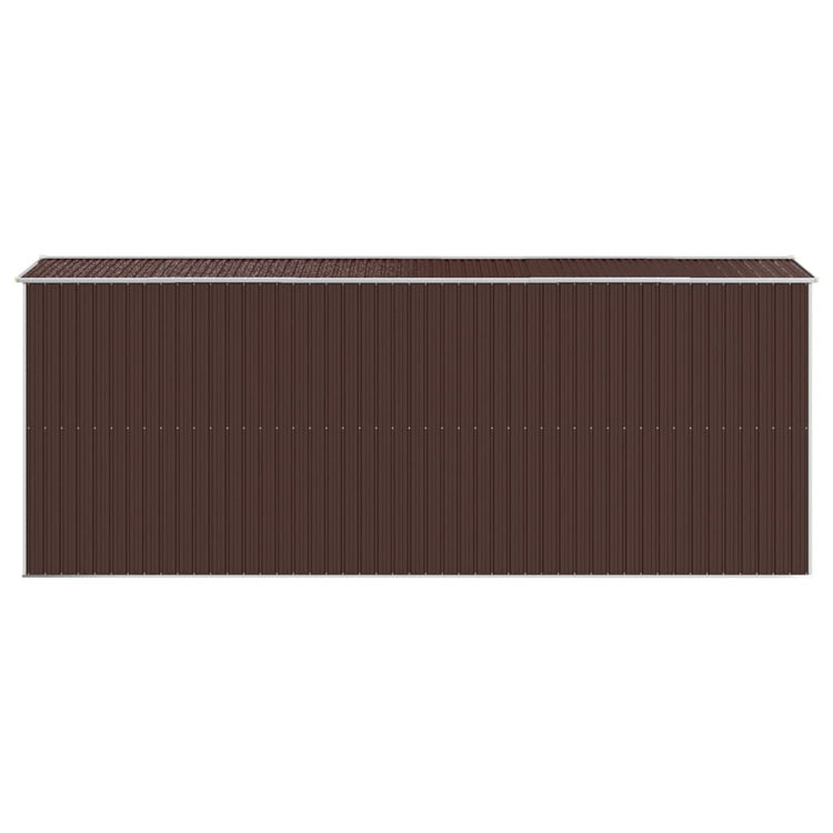 NNEVL Garden Shed Dark Brown 192x523x223 cm Galvanised Steel-4