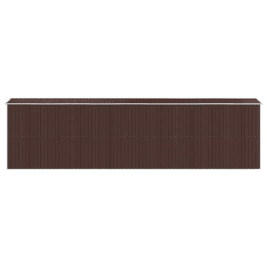 NNEVL Garden Shed Dark Brown 192x772x223 cm Galvanised Steel-4