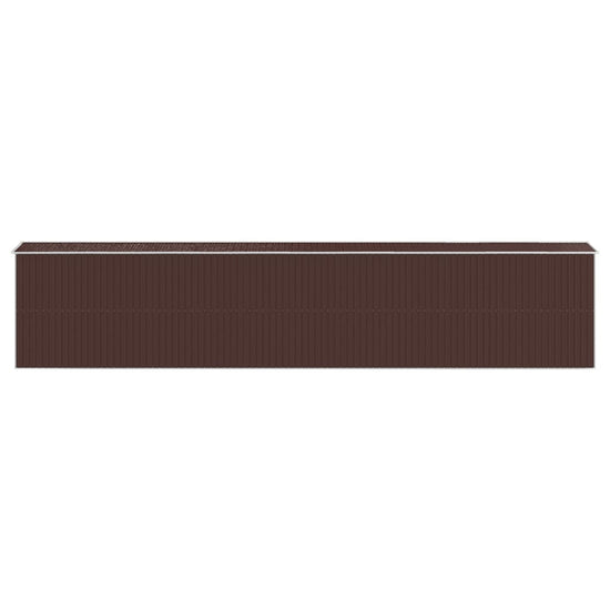 NNEVL Garden Shed Dark Brown 192x1021x223 cm Galvanised Steel-4