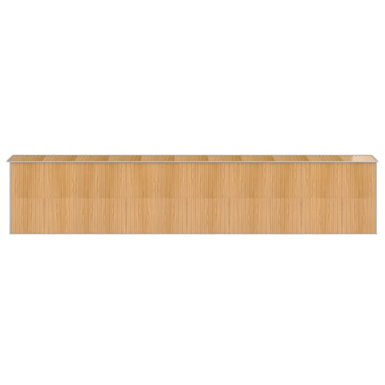NNEVL Garden Shed Light Brown 192x938x223 cm Galvanised Steel-4