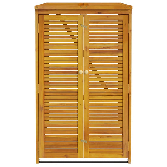 NNEVL Single Garbage Bin Shed 70x89x117 cm Solid Wood Acacia-2