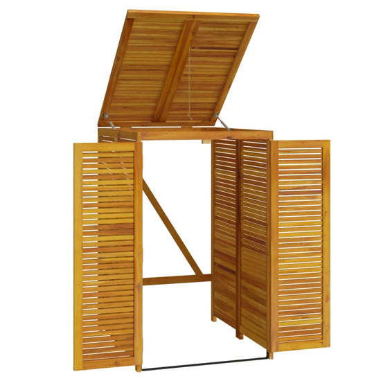 NNEVL Single Garbage Bin Shed 70x89x117 cm Solid Wood Acacia-4
