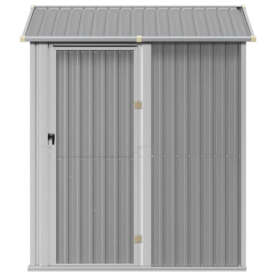 NNEVL Garden Shed Light Grey 192x152.5x237 cm Galvanised Steel-3