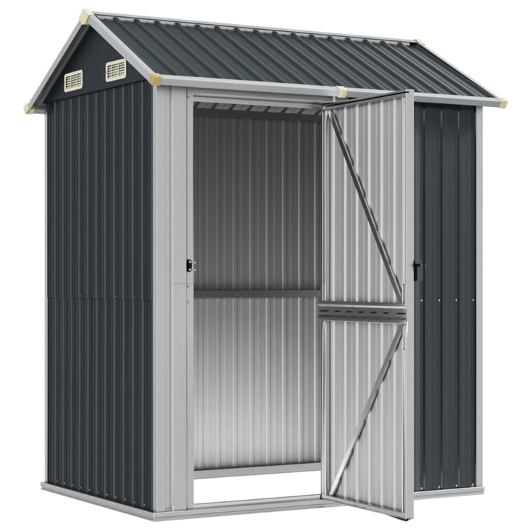 NNEVL Garden Shed Anthracite 192x152.5x237 cm Galvanised Steel-2