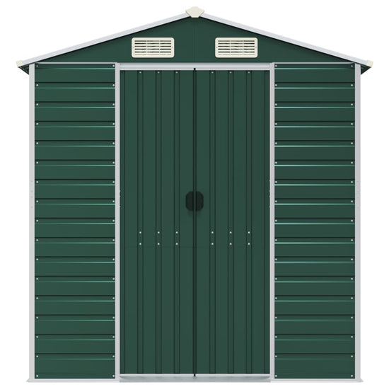 NNEVL Garden Shed Green 191x130x198 cm Galvanised Steel-3