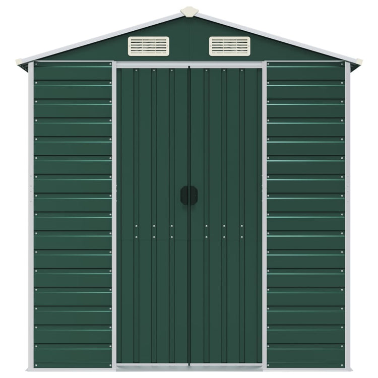 NNEVL Garden Shed Green 191x130x198 cm Galvanised Steel-3