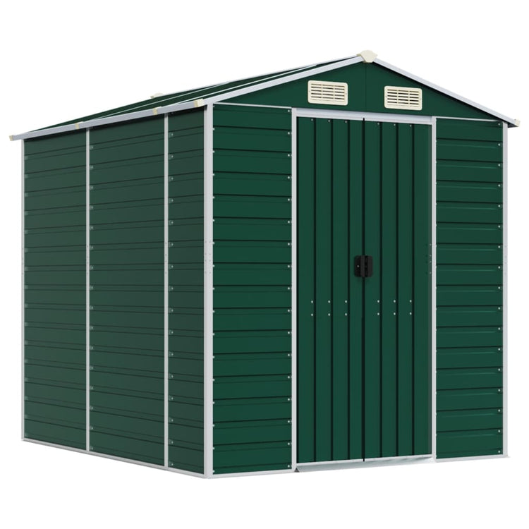 NNEVL Garden Shed Green 191x215x198 cm Galvanised Steel-1