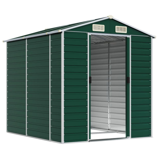 NNEVL Garden Shed Green 191x215x198 cm Galvanised Steel-2